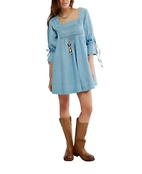 Free People Women's Sonora Cotton Denim Mini Dress