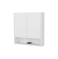 Fm Furniture Gaviota Wall-Mounted Medicine Cabinet, Two Doors, Three Interior Shelves, Modern Bathroom Storage Unit, White