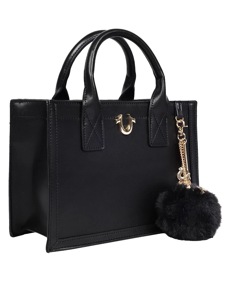 True Religion Pom Dangle Modern Tote