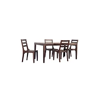 Porter Designs Fall River Solid Sheesham Wood Dining Chair, Brown (Set of 2)