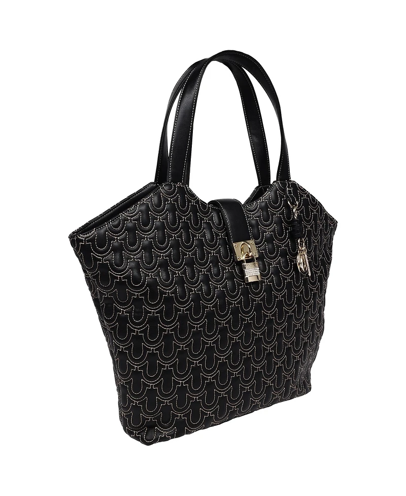 True Religion Horseshoe Quilt Charm Tote