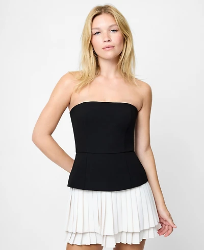 Fcuk Women's Azra Strapless Pleat Mini Dress