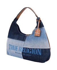 True Religion Patchwork Denim Hobo Bag