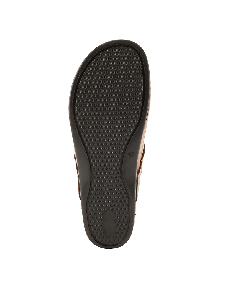Spring Step Lilybean Leather Perforated Clogs with Floral Applique and Open Back