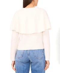 Vince Camuto Women's Long Sleeve Sweater with Shawl