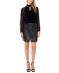 Vince Camuto Women's Mock Neck Long Sleeves Sweater