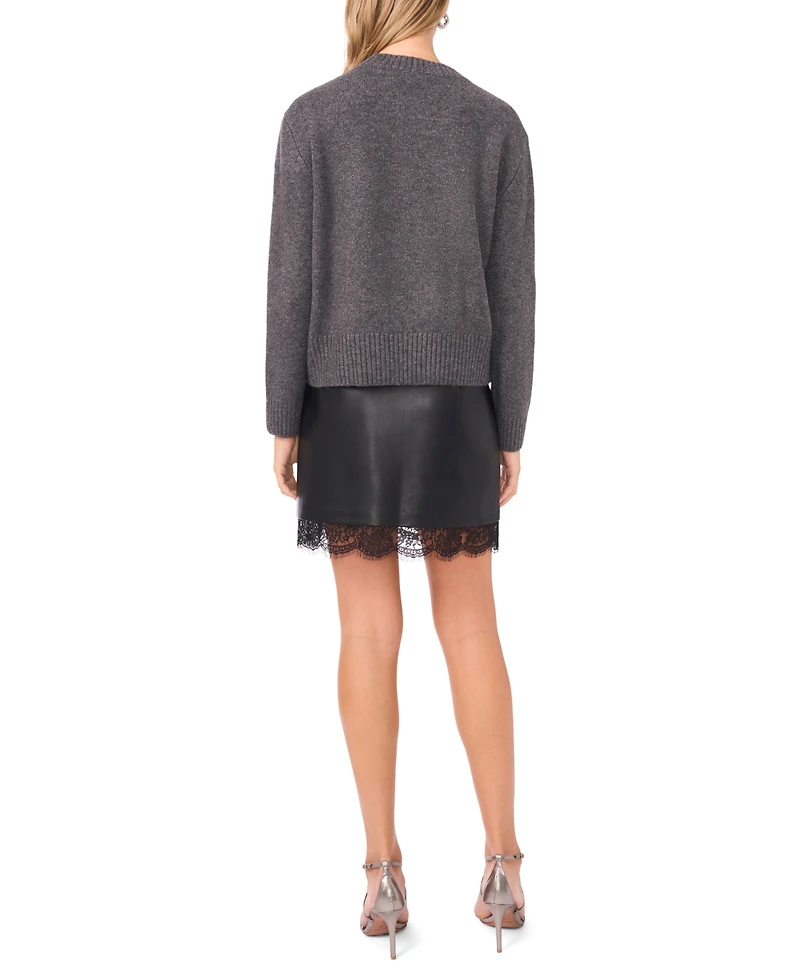 Vince Camuto Women's Embellished Crewneck Sweater