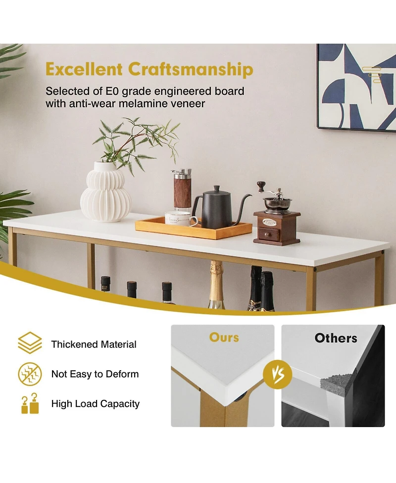 Modern Kitchen Buffet Sideboard with 3 Compartments