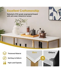 Modern Kitchen Buffet Sideboard with 3 Compartments