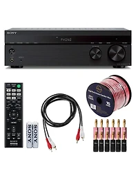 Sony Str-DH190 2-Channel Home Stereo Receiver with Phono Input and Bluetooth + Speaker Wire Cables
