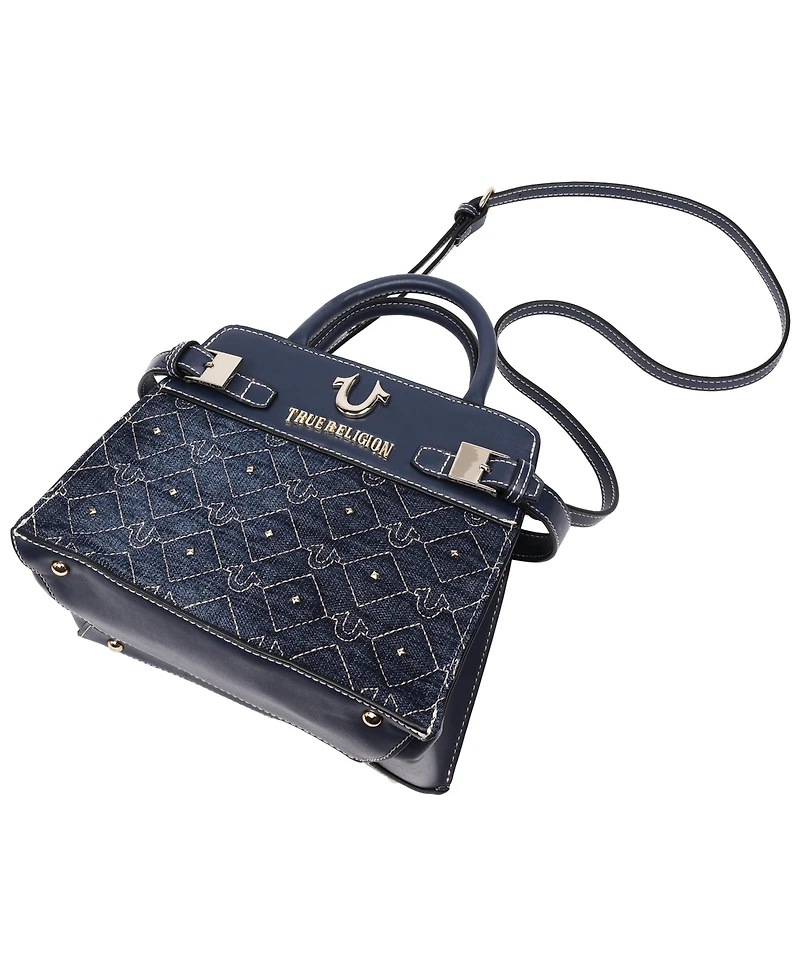 True Religion Studded Denim Tote