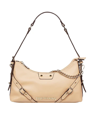 True Religion Smooth Pu Belted Shoulder Bag