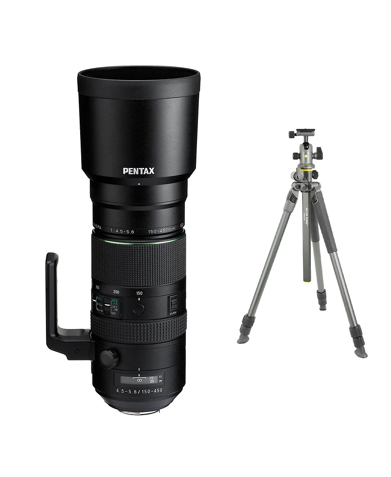 Pentax Hd Pentax-d Fa 150-450mm f/4.5-5.6 Ed Dc Aw Lens, Bundle with Vanguard Alta Pro 2+ 263AB100 3-Section Aluminum Tripod