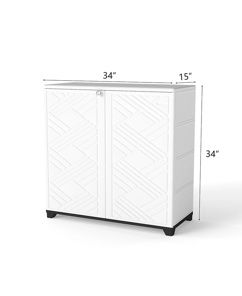 Decksplore Diamond-Shaped Outdoor Storage Cabinet