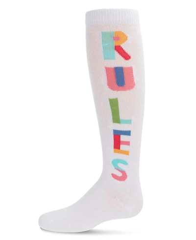 MeMoi Big Girls Camp Rules Knee High Sock