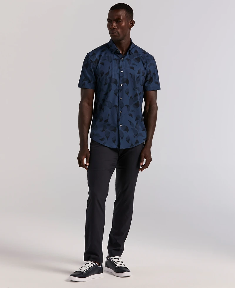 Perry Ellis Men's Slim Fit Short Sleeve Shirt