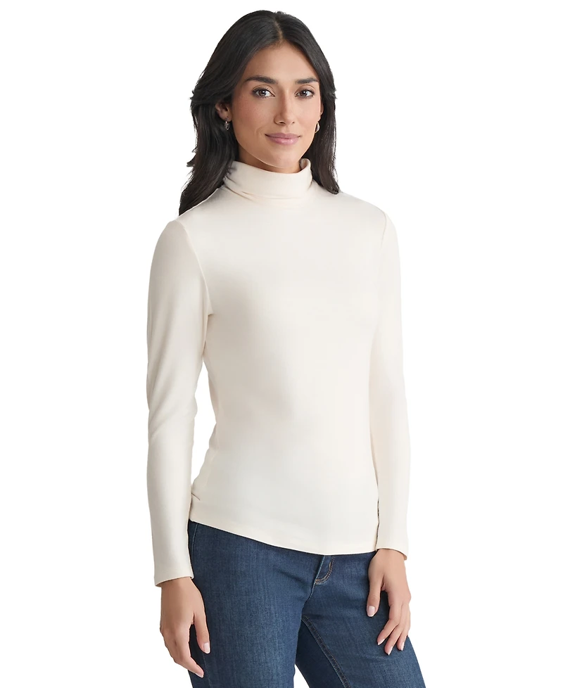 Jones New York Women's Long Sleeve Turtle Neck Top