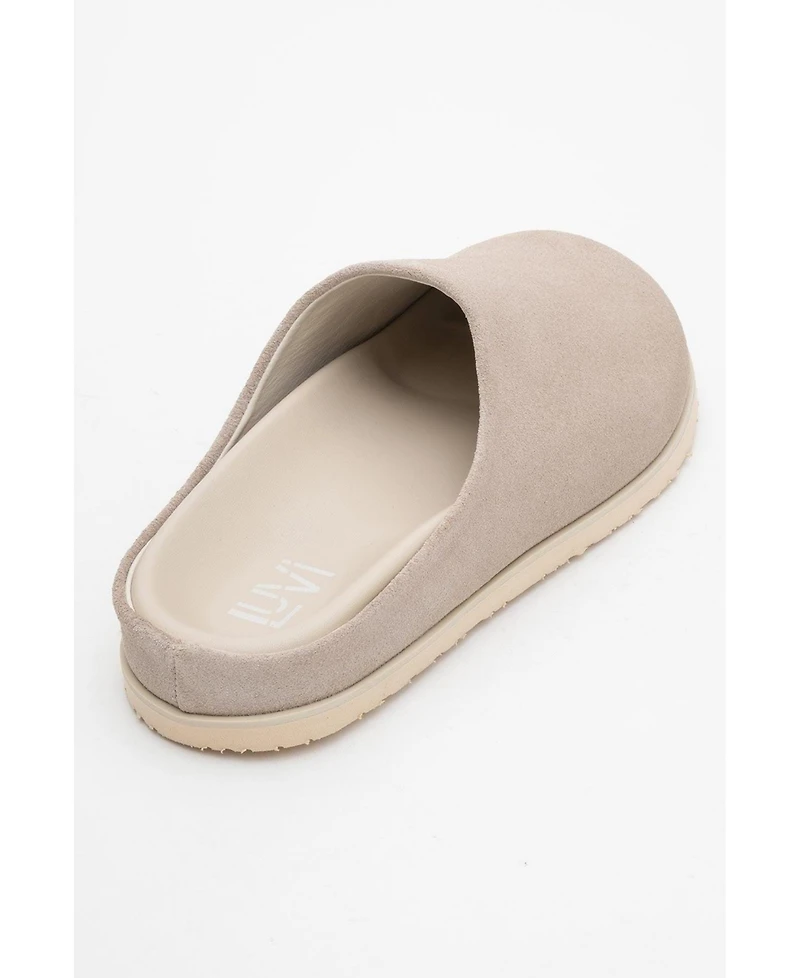 Forever & Always Shoes Space Leather Slide Sandal (Women)
