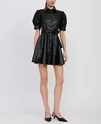 En Saison Women's Nelly Collared Mini Shirt Dress