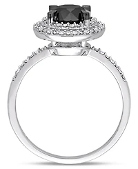Macy's Black and White Certified Diamond Double Halo Engagement Ring (1-5/8 ct. t.w.) 14K Gold (also Rose Gold)