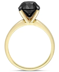 Macy's Black Diamond Solitaire Engagement Ring (3 ct. t.w.) 14K Yellow Gold