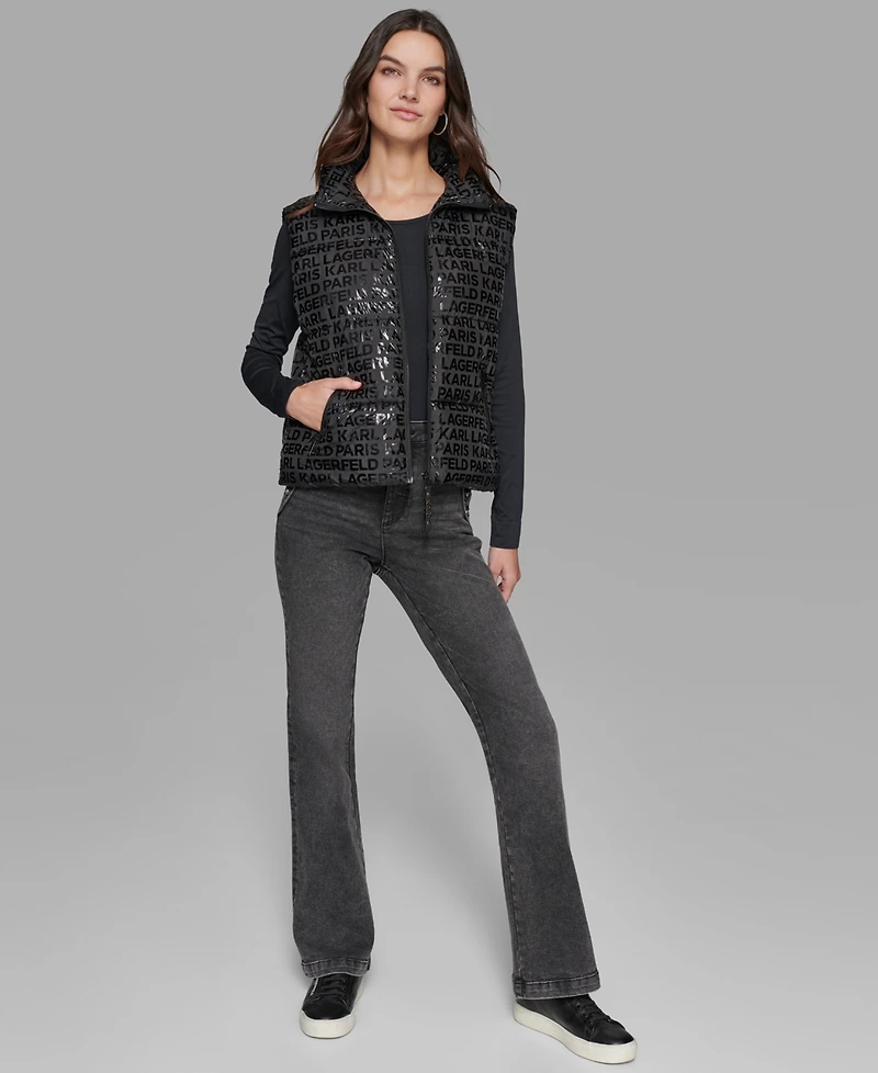 Karl Lagerfeld Paris Women's Sleeveless Puffer Vest