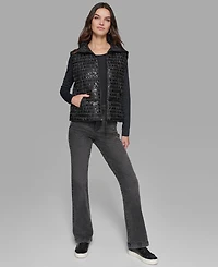 Karl Lagerfeld Paris Women's Sleeveless Puffer Vest