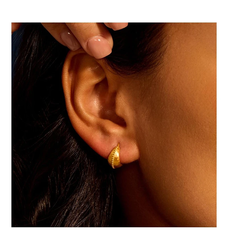 Satya Jewelry Little Joys Dot Huggie Hoop Earrings