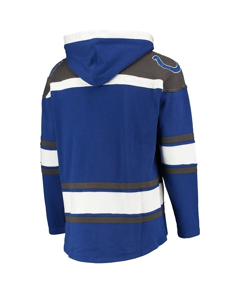 '47 Brand Men's Royal/Gray Indianapolis Colts Lacer V-Neck Pullover Hoodie