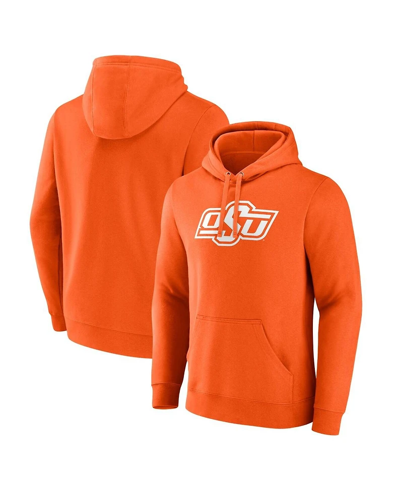 Fanatics Men's Orange Oklahoma State Cowboys Applique Fleece Pullover Hoodie