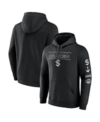 Fanatics Men's Black Seattle Kraken Bank Shot Fleece Pullover Hoodie