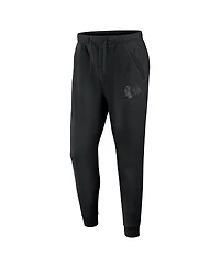 Fanatics Men's Black Chicago Blackhawks Authentic Pro Road Fleece Sweatpants