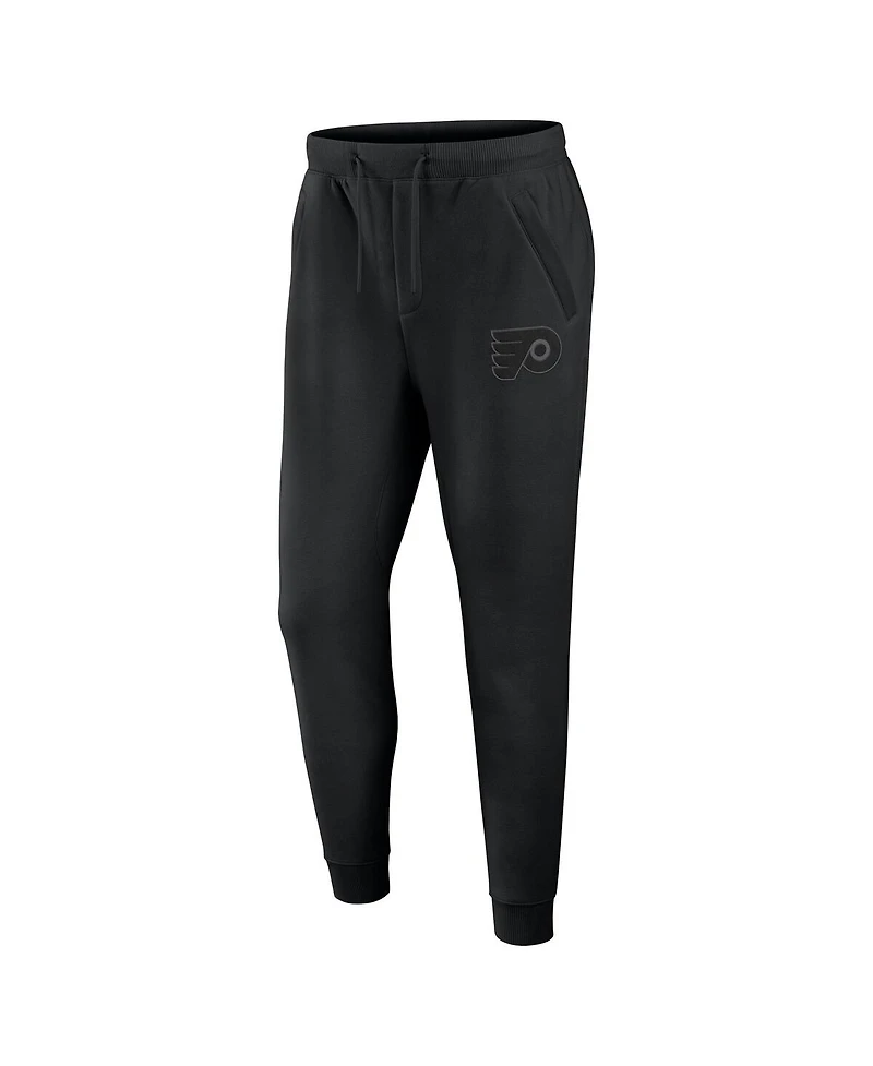 Fanatics Men's Black Philadelphia Flyers Authentic Pro Road Fleece Sweatpants