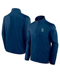 Fanatics Men's Navy Seattle Kraken Authentic Pro Rink Fleece Full-Zip Jacket