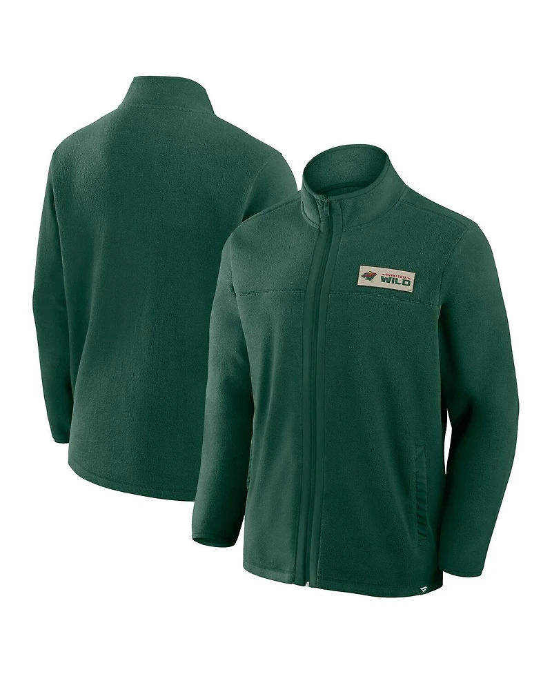 Fanatics Men's Green Minnesota Wild Home Ice Fleece Full-Zip Jacket