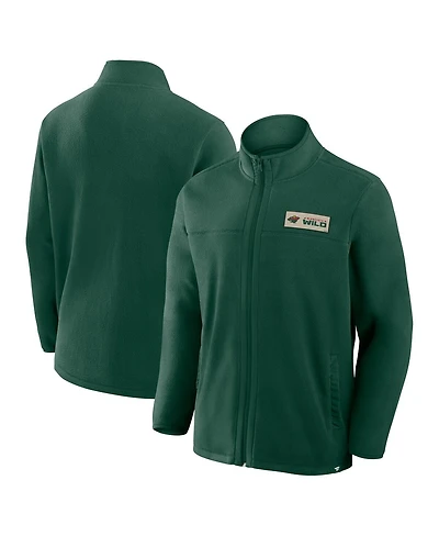 Fanatics Men's Green Minnesota Wild Home Ice Fleece Full-Zip Jacket