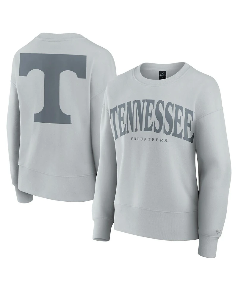 Fanatics Women's Gray Tennessee Volunteers Supersoft Flow Fleece Pullover Sweatshirt