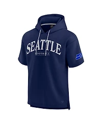 Fanatics Men's and Women's College Navy Seattle Seahawks Elements Ready Short Sleeve Pullover Hoodie