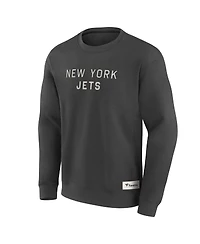 Fanatics Men's Charcoal New York Jets Elements Future Ground Lettering Pullover Sweatshirt