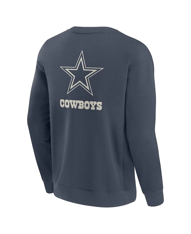Fanatics Men's Navy Dallas Cowboys Elements Future Ground Lettering Pullover Sweatshirt
