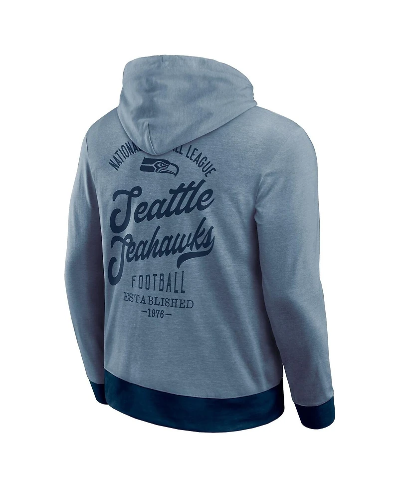 Darius Rucker Collection by Fanatics Men's College Navy Seattle Seahawks Tonal Knit Pullover Hoodie