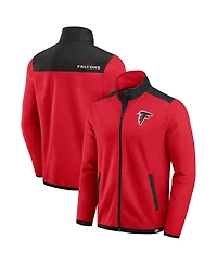 Darius Rucker Collection by Fanatics Men's Red Atlanta Falcons Colorblock Polar Fleece Full-Zip Jacket
