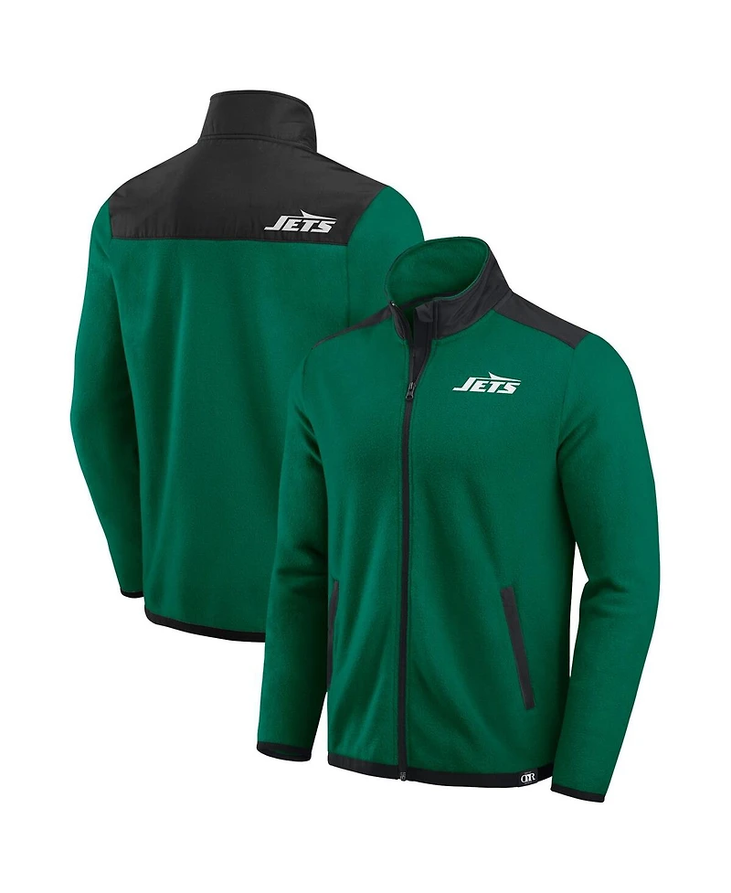 Darius Rucker Collection by Fanatics Men's Green New York Jets Colorblock Polar Fleece Full-Zip Jacket