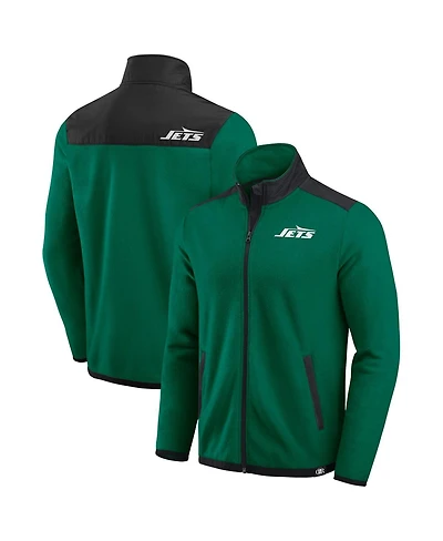 Darius Rucker Collection by Fanatics Men's Green New York Jets Colorblock Polar Fleece Full-Zip Jacket