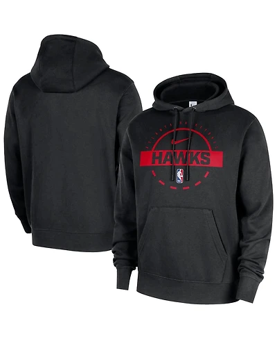 Nike Men's Black Atlanta Hawks 2025/26 Authentic Practice Club Pullover Hoodie