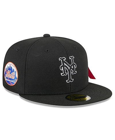 New Era x Alpha Industries Men's Black York Mets 59FIFTY Fitted Hat