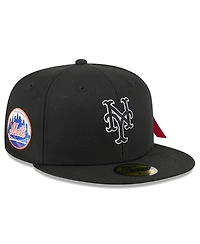 New Era x Alpha Industries Men's Black York Mets 59FIFTY Fitted Hat