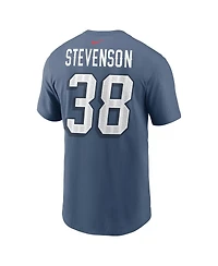 Nike Men's Rhamondre Stevenson Storm Blue New England Patriots 2025 Rivalries Collection Player Name Number T-Shirt