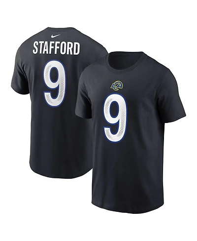 Nike Men's Matthew Stafford Midnight Blue Los Angeles Rams 2025 Rivalries Collection Player Name Number T-Shirt