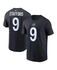 Nike Men's Matthew Stafford Midnight Blue Los Angeles Rams 2025 Rivalries Collection Player Name Number T-Shirt